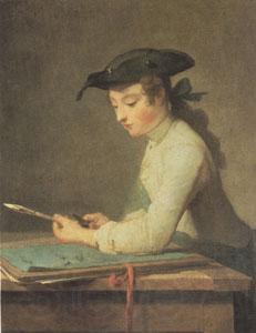 Jean Baptiste Simeon Chardin The Young Draftsman (mk05) France oil painting art